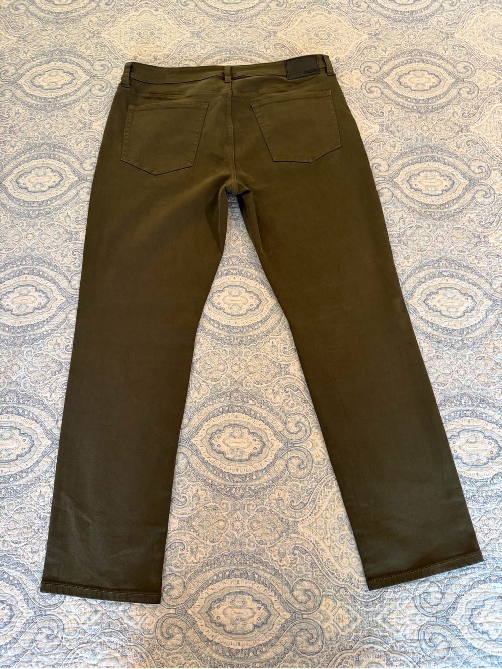 Liverpool Los Angeles Regent Relaxed Straight Olive Pants 38x32 - Picture 2 of 9